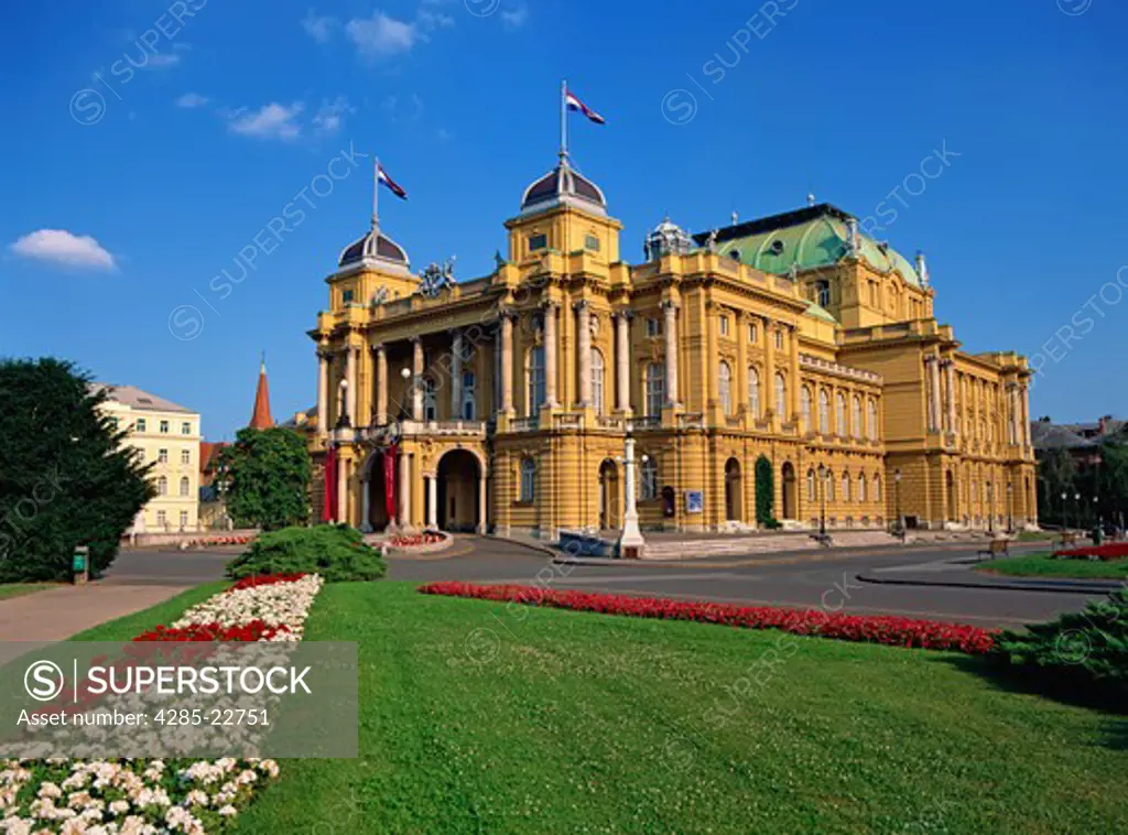 Croatia, Zagreb, Marshal Tito Square, Croatian National Theatre