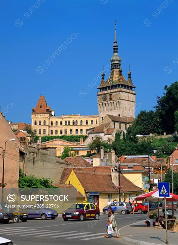 Romania, Transylvania, Sighisoara, Medieval Citadel Clock Tower (History Museum)
