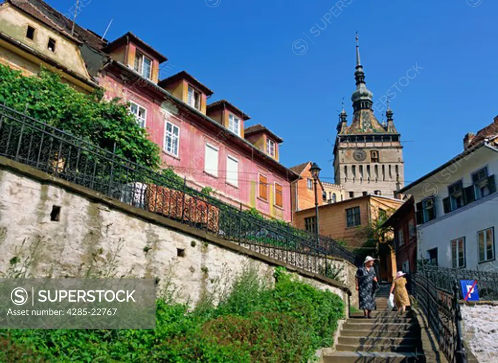 Romania, Transylvania, Sighisoara, Medieval Citadel Clock Tower (History Museum)