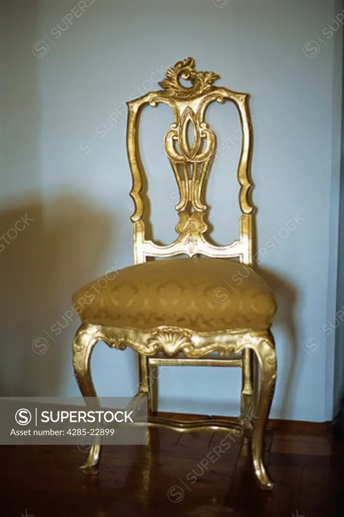 Slovenia, Bled, Bled Castle, Historical Furniture, Chair