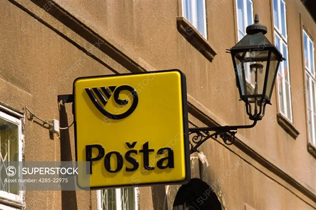Croatia, Zagreb, Kaptol, Post Office Sign