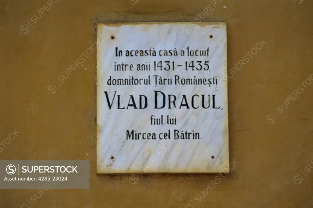 Romania, Transylvania, Sighisoara, Medieval Citadel, Piata Muzeului, Vlad Tepes, Dracula Birthplace