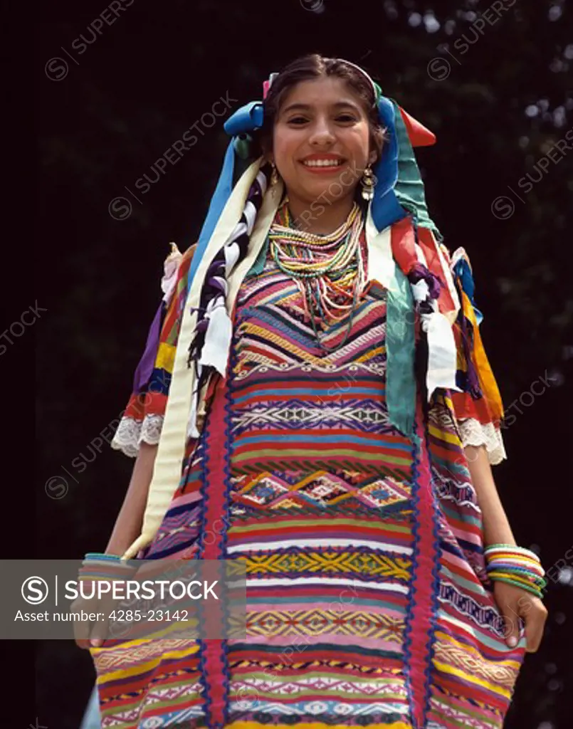 Mexico,San Cristobal,Indian Girl Dancer