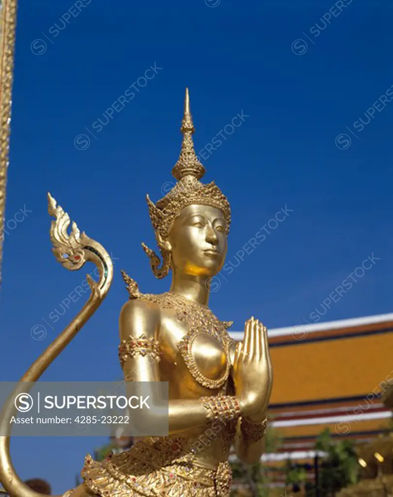 Thailand,Bangkok,Wat Pra Kaeo,Kinnara Figure