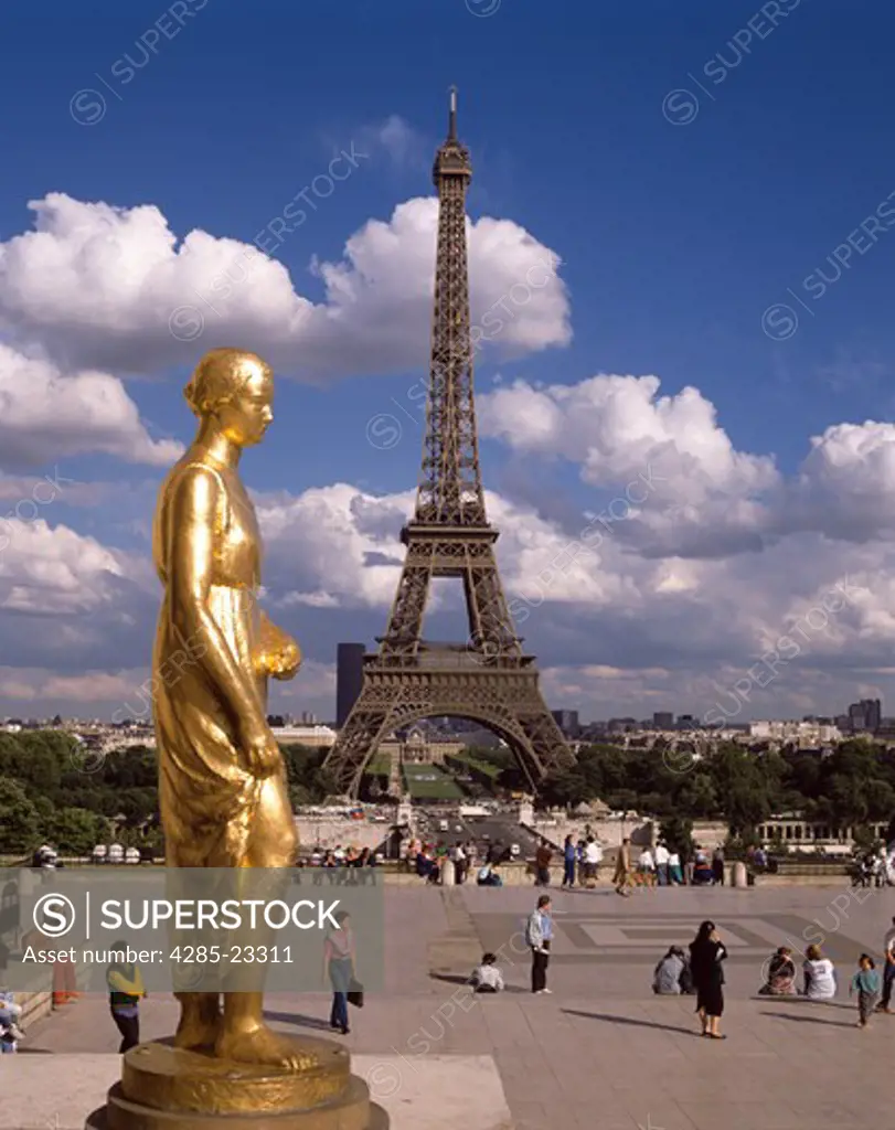 France,Paris,Eiffel Tower and Chaillot Palace