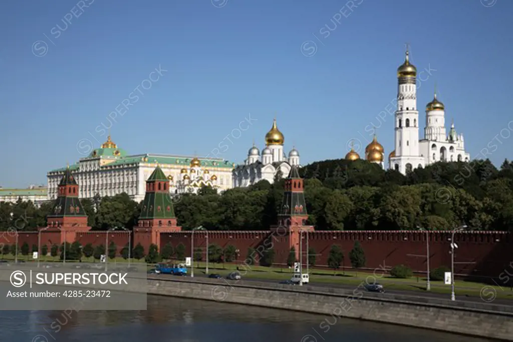Russia, Moscow, The Kremlin, Moscow River