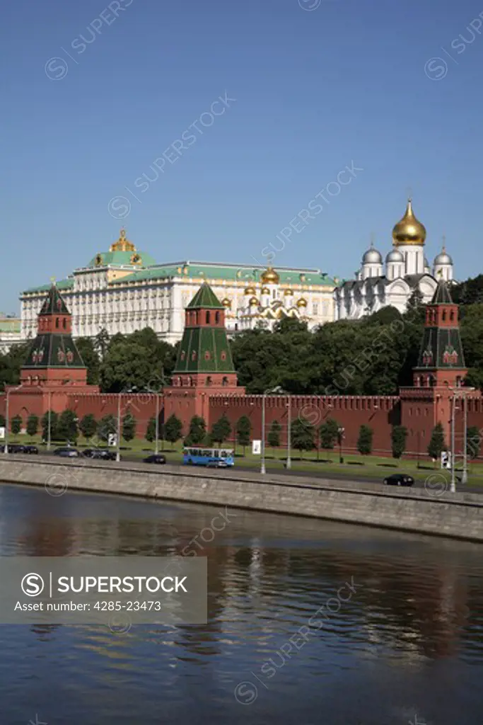 Russia, Moscow, The Kremlin, Moscow River