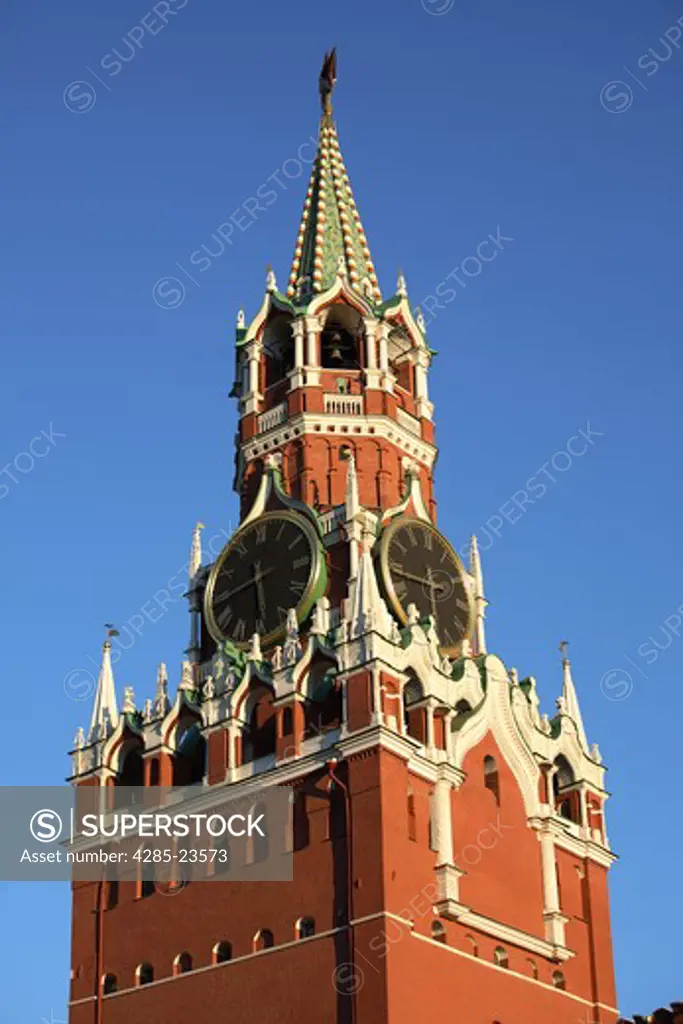 Russia, Moscow, Red Square, The Kremlin, Saviour Tower