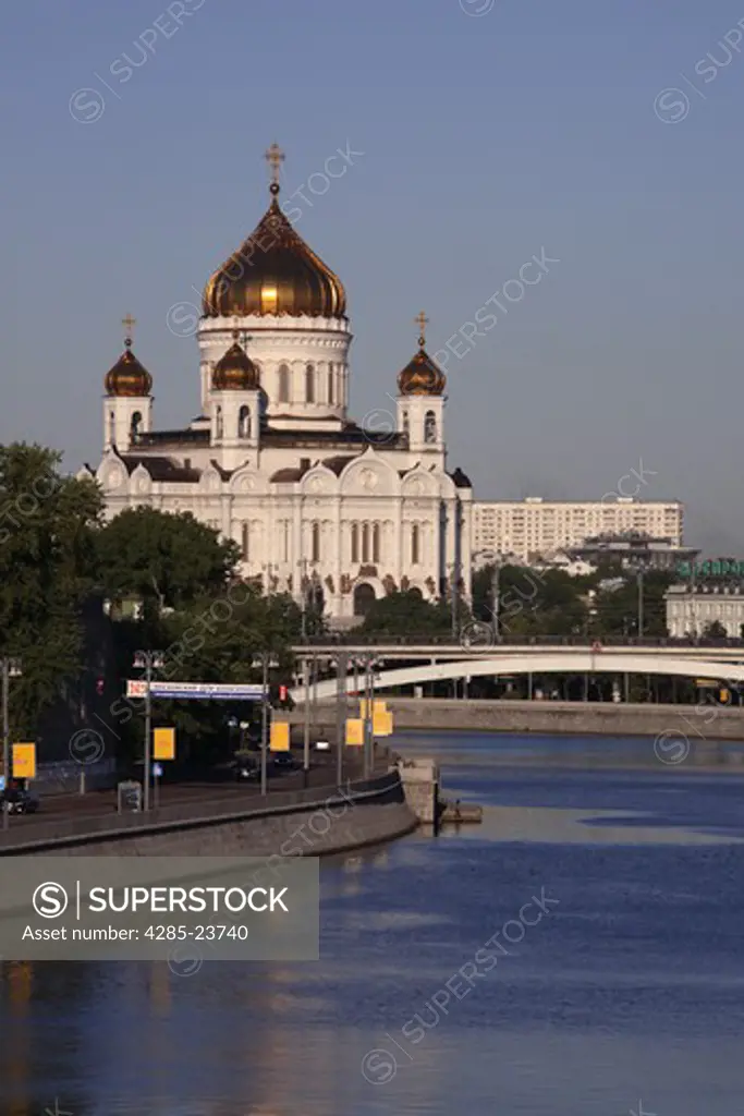 Russia. Moscow, Moscow River, Cathedral of Christ the Savior