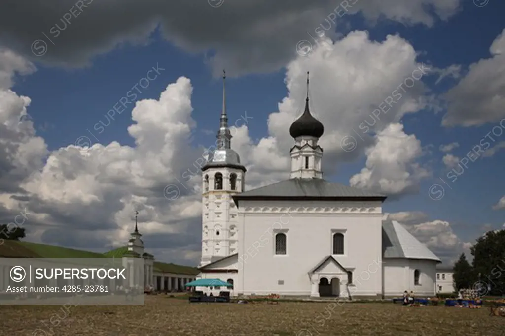 Russia, Suzdal, Town Square, Market Place, Church of the Kazan Icon of the Mother of God