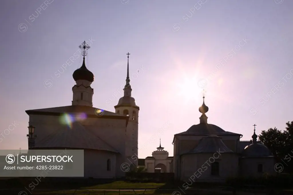 Russia, Suzdal, Church of the Kazan Icon of the Mother of God, Sunset