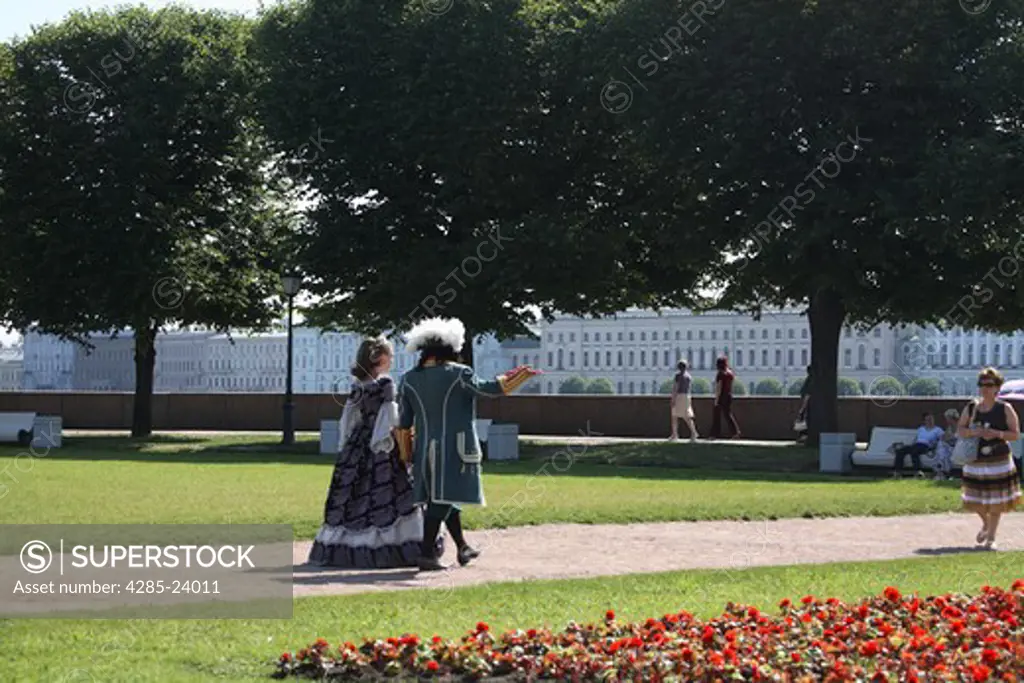 Russia, St Petersburg, Vasilevskiy Island, Traditional Costumes