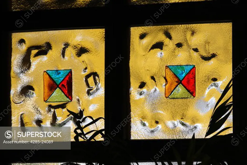 Italy, Tuscany, Florence, Stain Glass Windows
