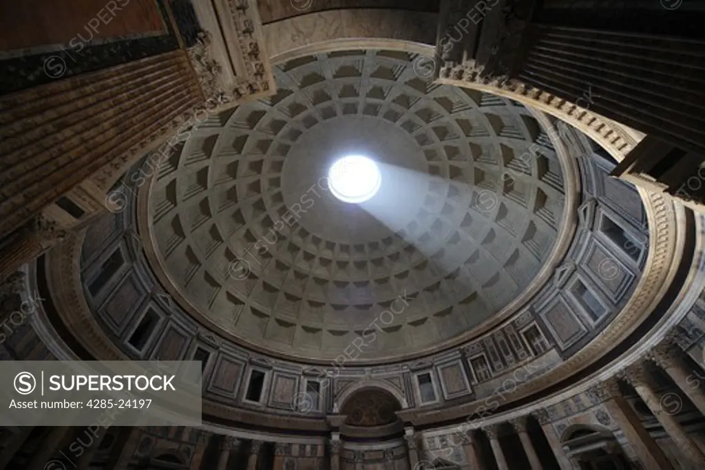 Italy, Lazio, Rome, The Pantheon, Church, Interior, Vaulted Ceiling