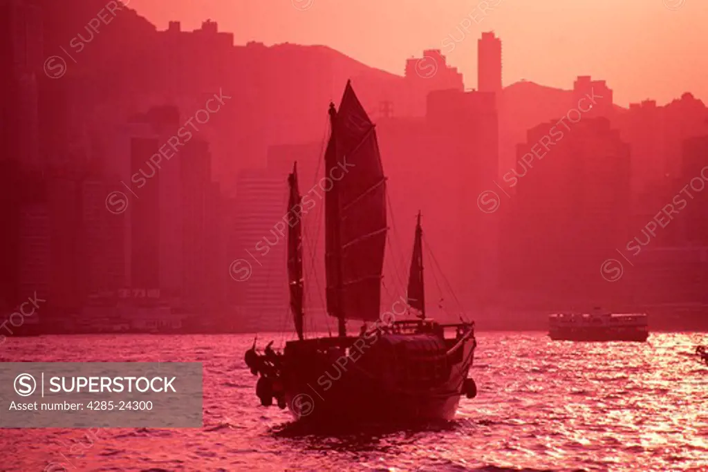 China, Hong Kong, Chinese Sailing Junk