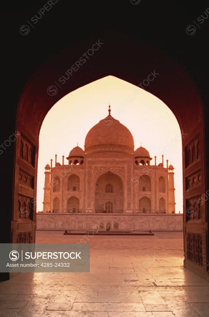 India, Agra, Taj Mahal, Sunset