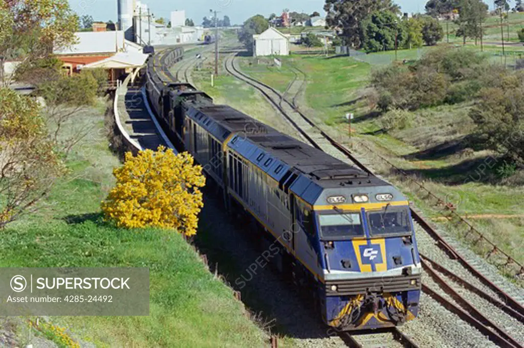 Australia, New South Wales, Narrandera, Railway Station, Train