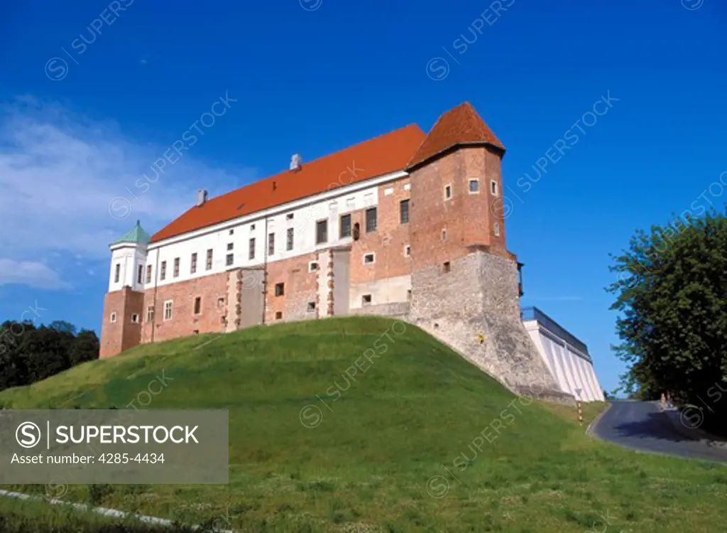 The Gothic Castle in Sandomierz of Poland, The Gothic Castle dates back to the 14th century Within the certain period of time it served as a prison. Following a thorough reconstruction, now it houses the local museum with a rich collection of silver and tin artifacts, coins and ethnographic specimens