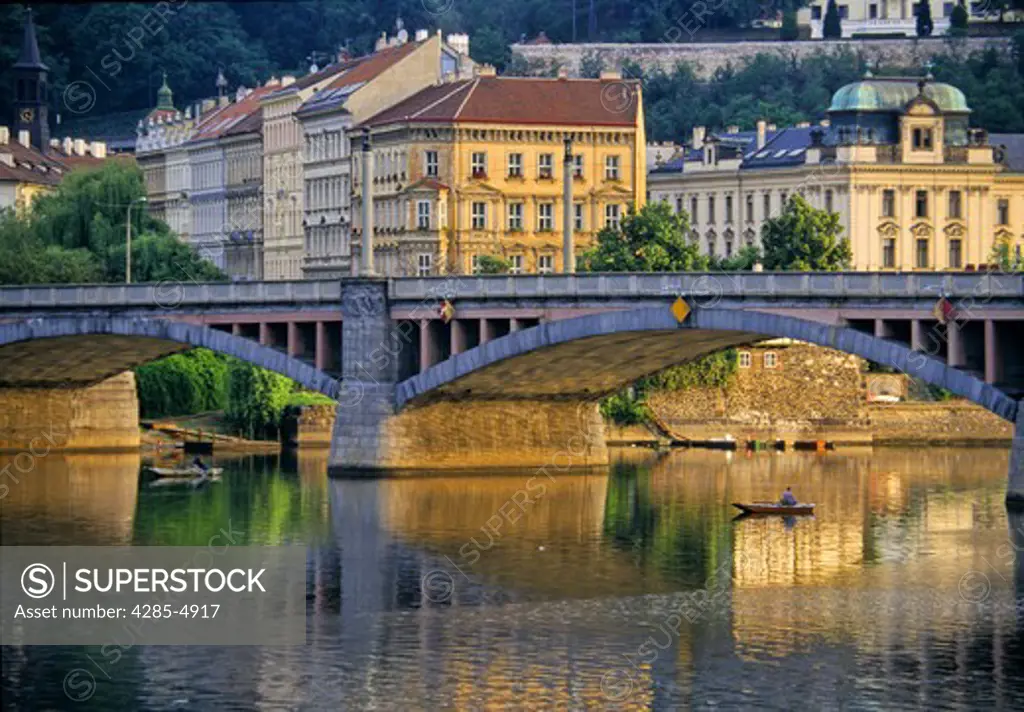 Manesuv Bridge on Vltava River in Prague Czech Republic