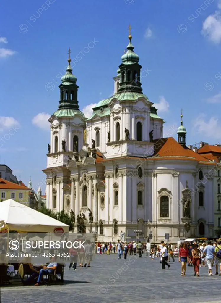 Church of St Nicholas by Old Town Square in Prague Czech Republic