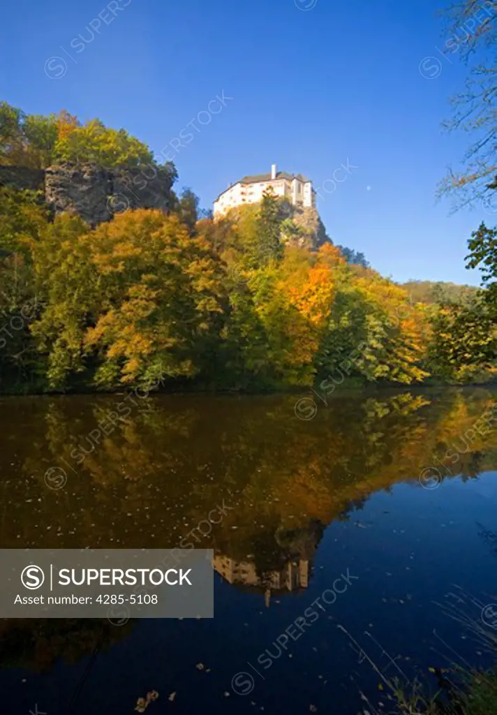 Reflection of Rosenburg Castle in Lower Austria