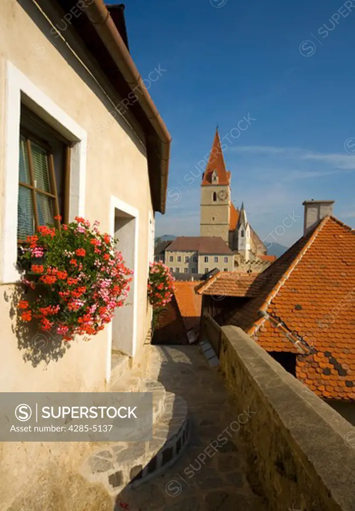 Picturesque town of Weissenkirchen in Lower Austria