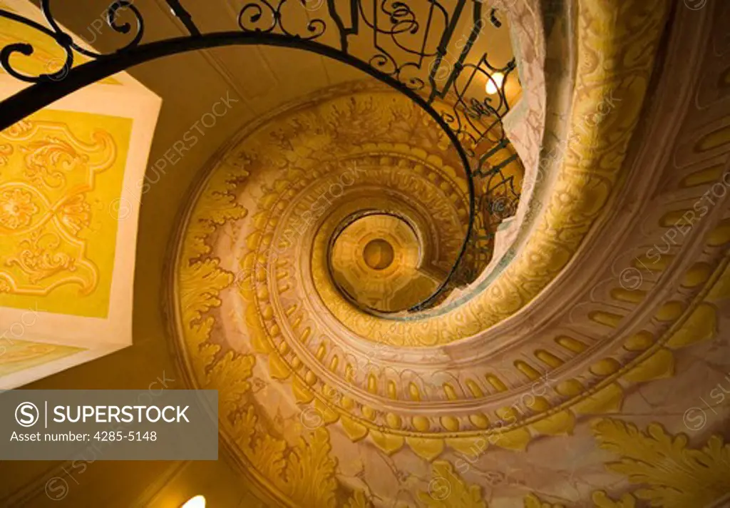 Baroque spiral staircase Melk Abbey Lower Austria