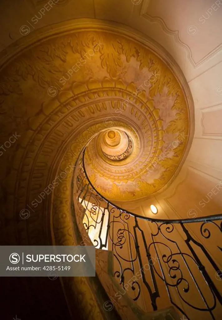 Baroque spiral staircase Melk Abbey Lower Austria