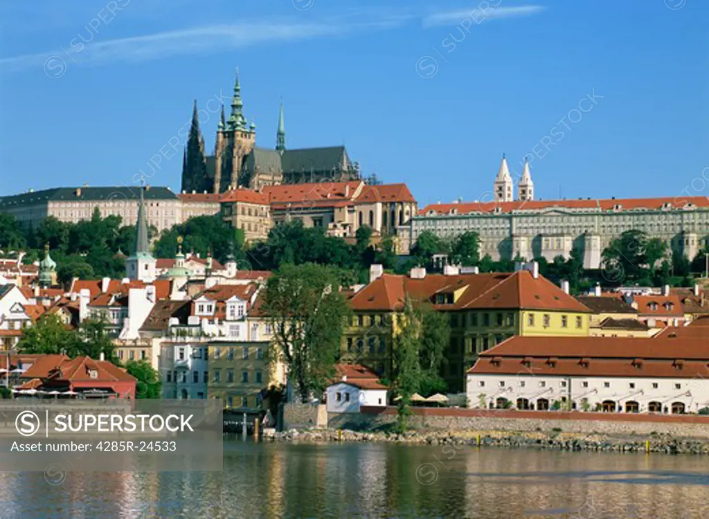 St. Vitus Cathedral, Prague Castle, Vltava River, Prague, Czech Republic