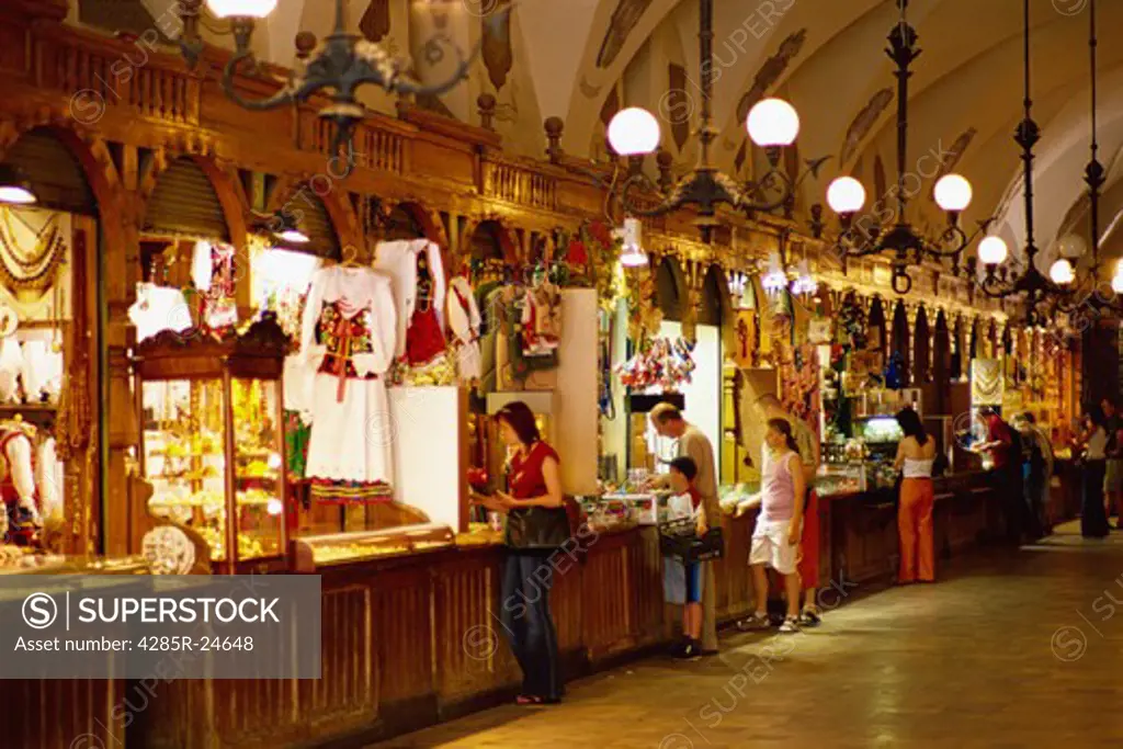 Arcade, Sukiennice, Cloth Hall, Market Square, Krakow, Poland