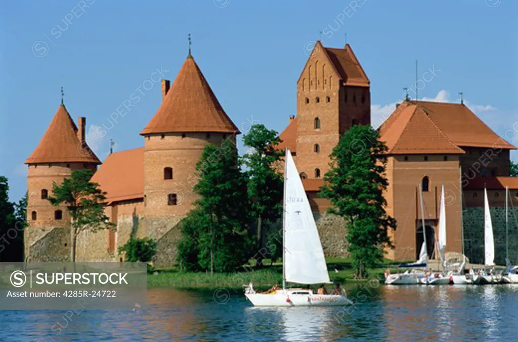 Island Gothic Castle, Lake Galve, Trakai, Lithuania