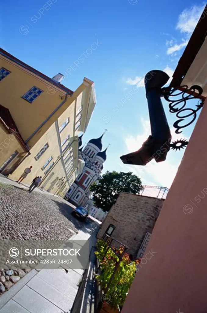 Boot, Long Leg Street, Alexander Nevski Cathedral, Old Town, Tallinn, Estonia