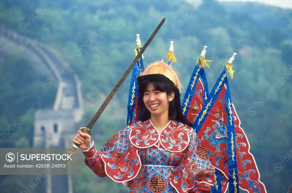 China, Beijing, Great Wall of China, Woman in Costume