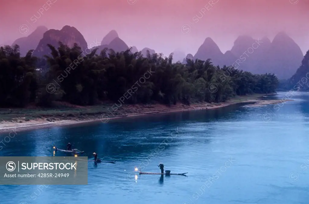 China, Guilin, Li River, Sunrise