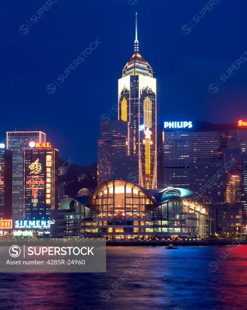 China, Hong Kong, Wanchai, Victoria Harbour, Convention Centre