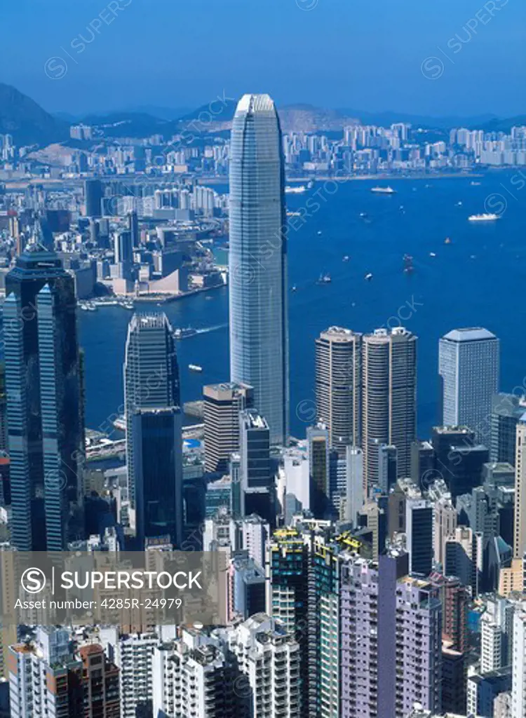 China, Hong Kong, Skyline from Victoria Peak