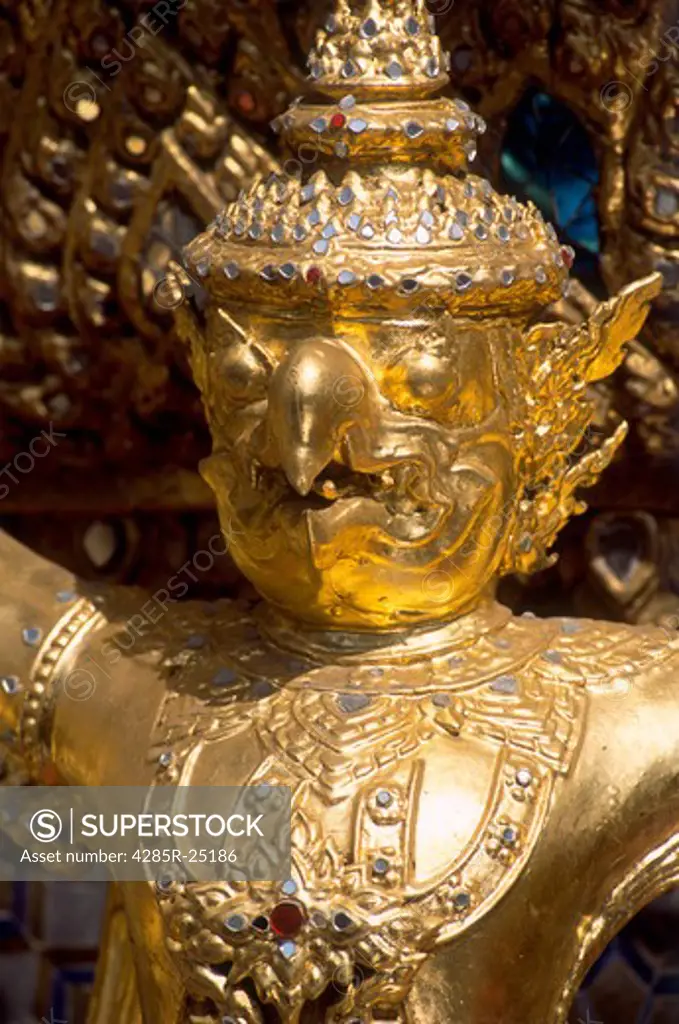 Thailand, Bangkok, Wat Phra Kaeo, Guardian Figure