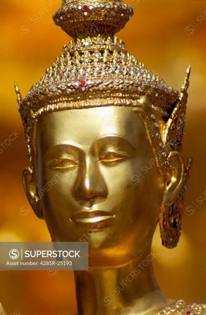 Thailand, Bangkok, Wat Phra Kaeo, Kinnara Figure