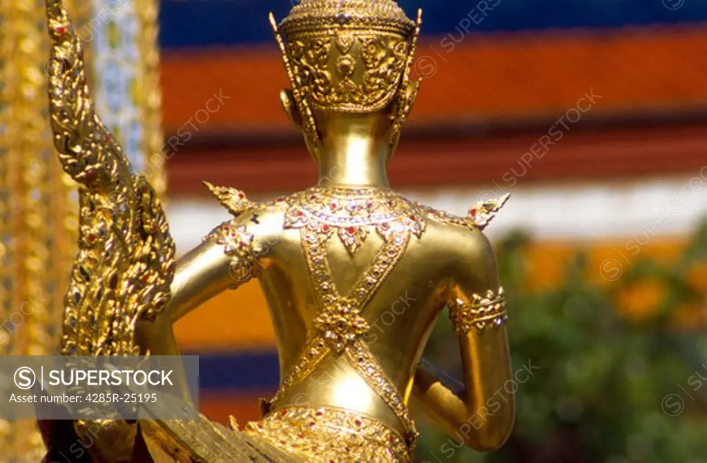 Thailand, Bangkok, Wat Phra Kaeo, Kinnara Figure