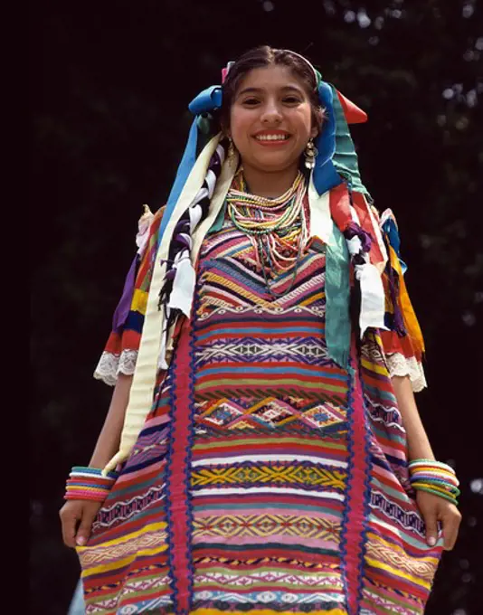 Mexico,San Cristobal,Indian Girl Dancer