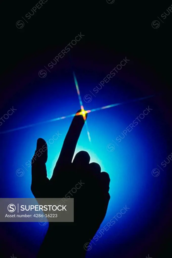 Hand with starburst