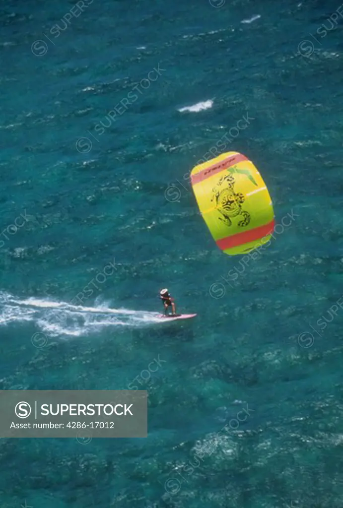 Kiteboarding. Kite boarding. Hawaii.