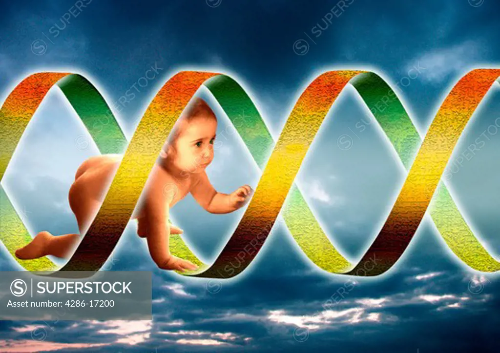 Baby & DNA concept M#162