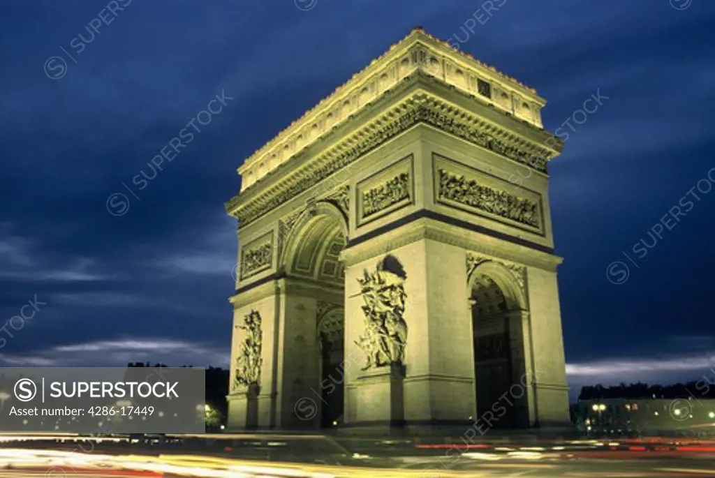 Early Nightfall - Arc de Triomphe - Paris - France