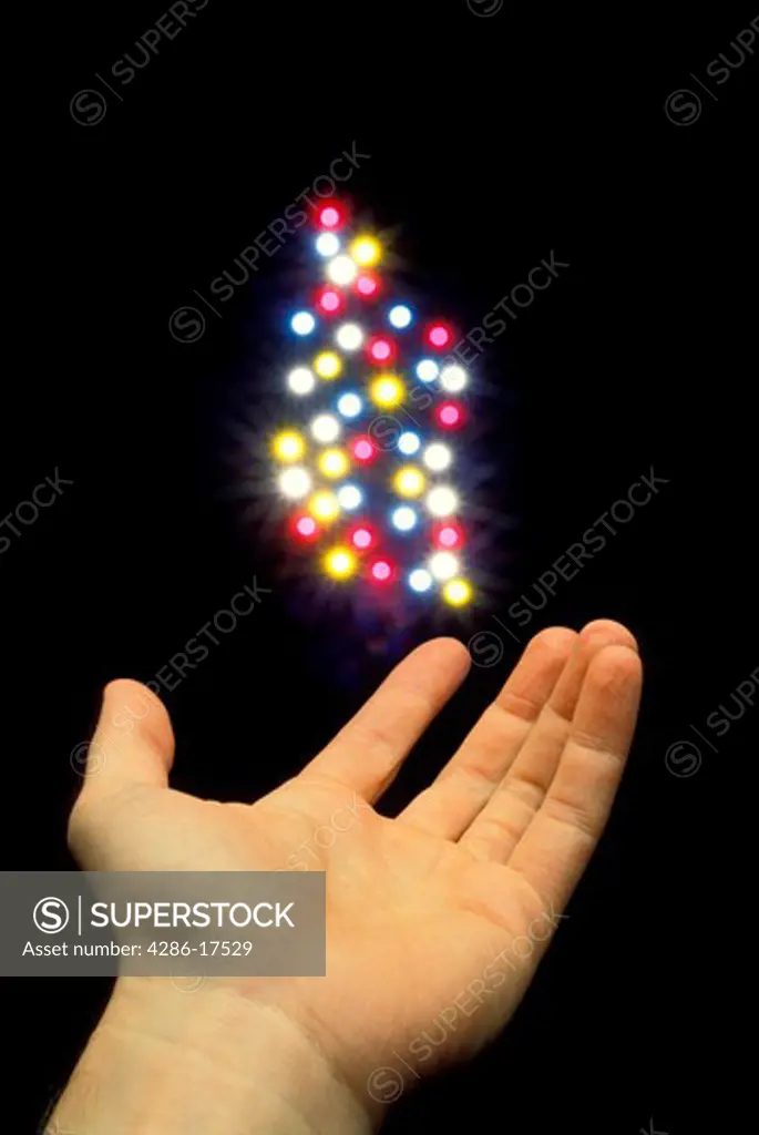 Hand conjures magic light #18F