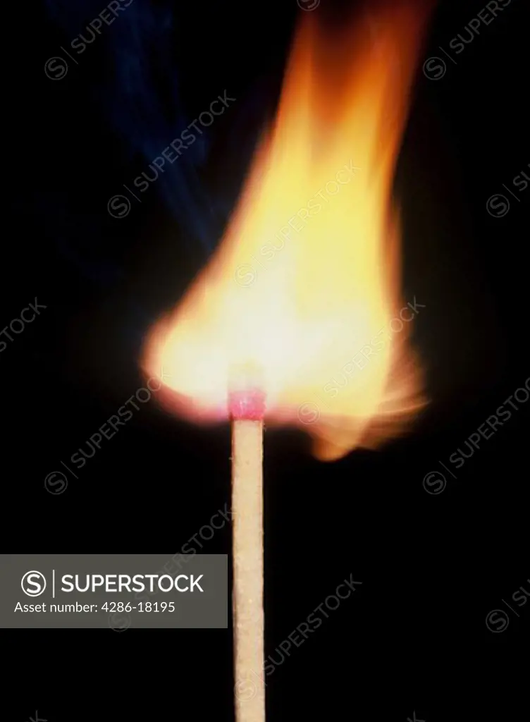 A match head in flames.