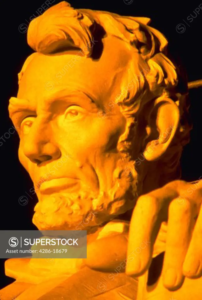 Abraham Lincoln statue at Lincoln Memorial, Washington, DC