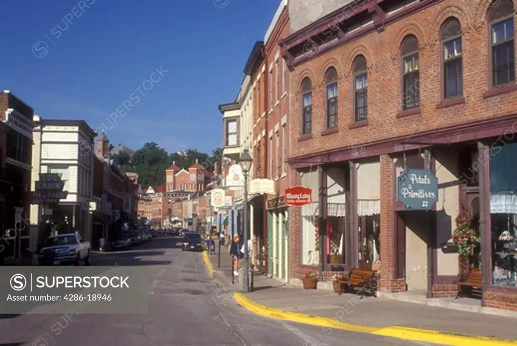 Illinois, Galena, Historical town of Galena along main street.