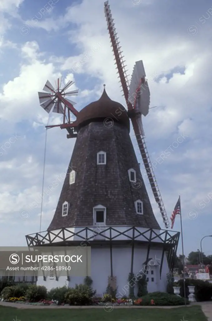 Iowa, Elk Horn, Windmill at Danish Museum & Welcome Center in Elk Horn.