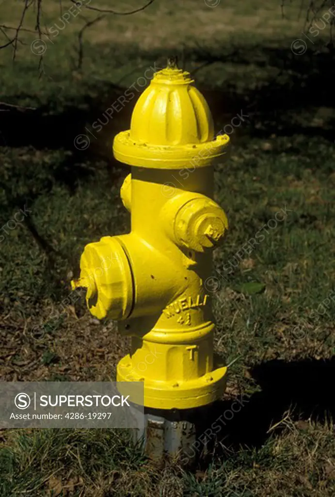 fire hydrant, emergency, Yellow fire hydrant.